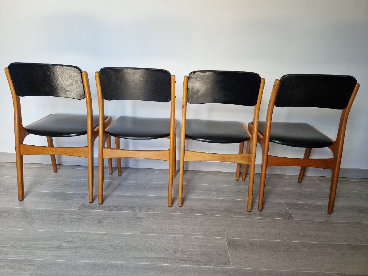 Ensemble De 4 Chaises Vintages Scandinaves-photo-6