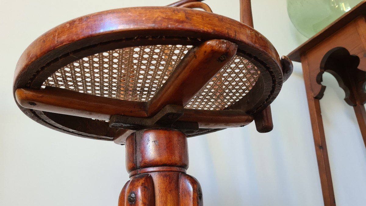 RARE Chaise De Bureau Cannée Jacob & Josef Kohn Vienne-photo-4