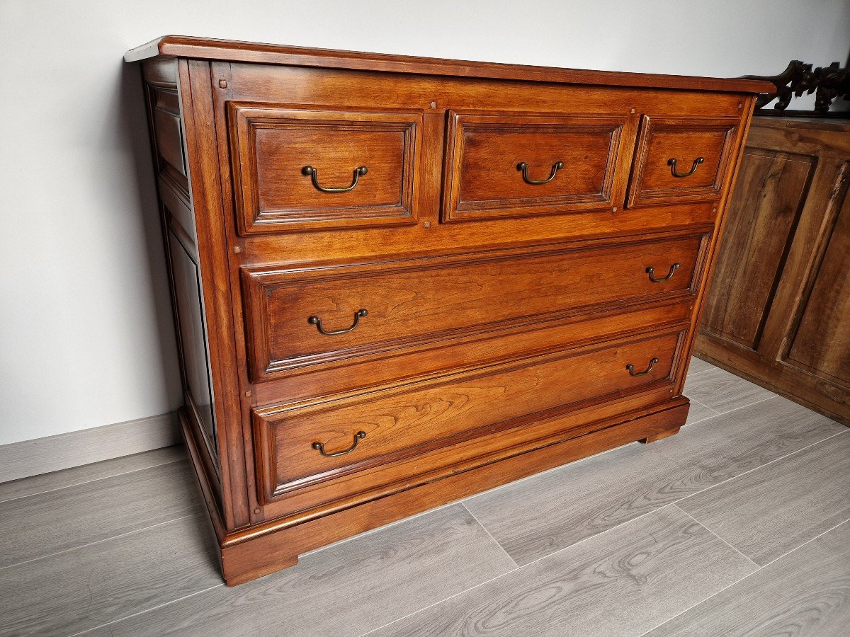 Commode En Acajou Massif Joel Tricoire-photo-3