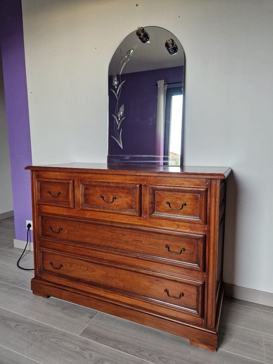 Commode En Acajou Massif Joel Tricoire-photo-7