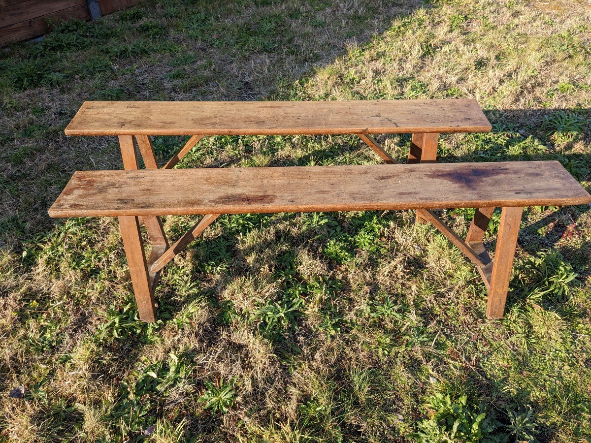 Banc De Ferme Début XXème-photo-4