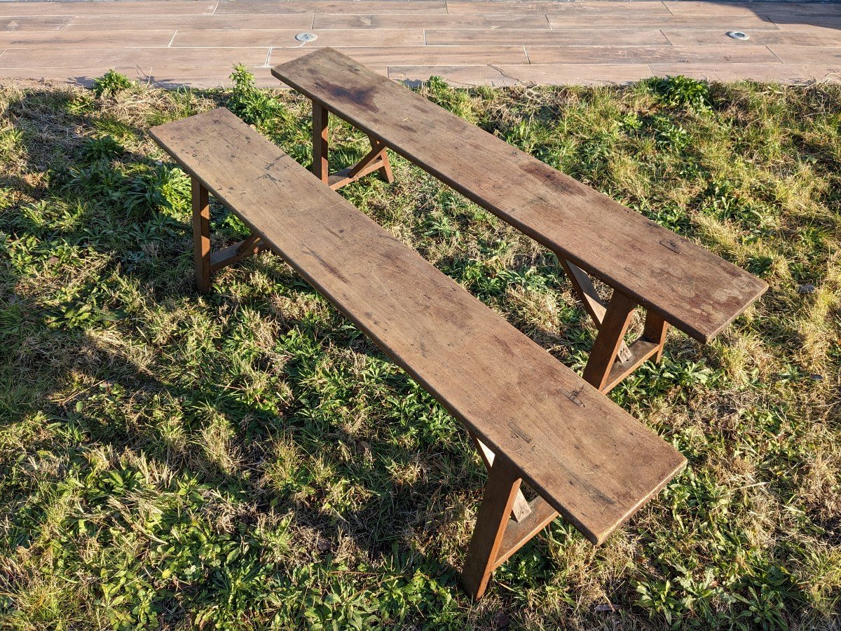 Banc De Ferme Début XXème-photo-1