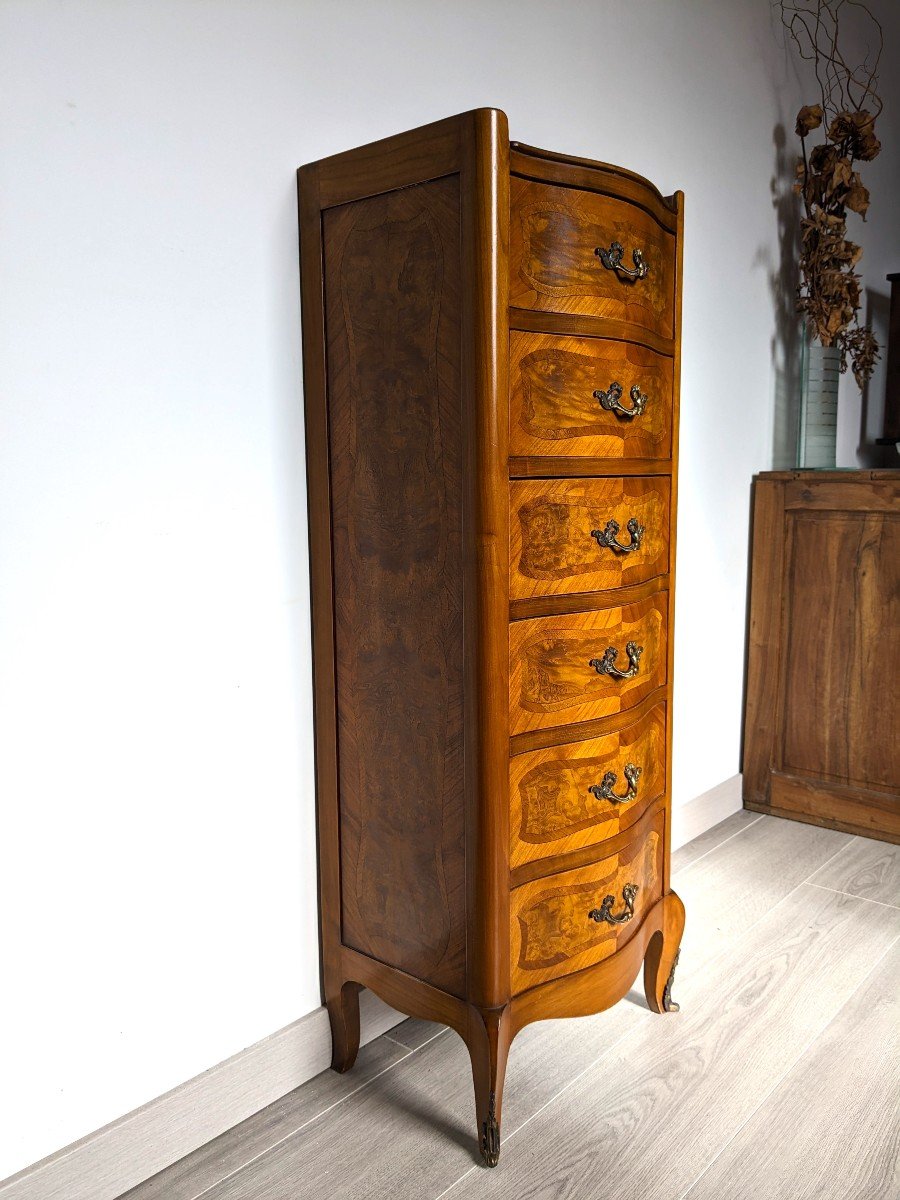 Semainier Style Louis XV Marqueté-photo-3
