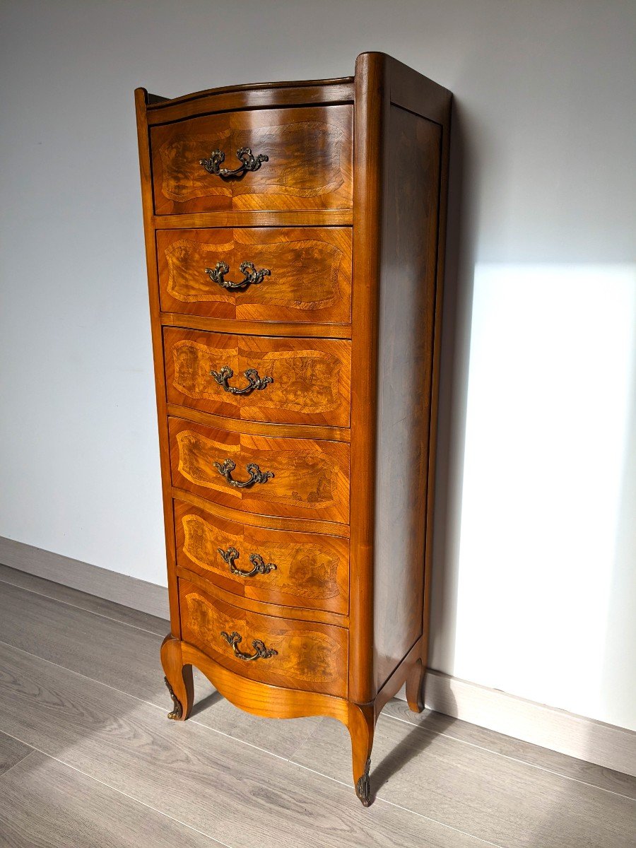 Semainier Style Louis XV Marqueté-photo-1