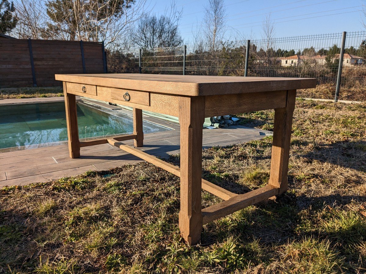 Table De Ferme En Chêne Massif-photo-3