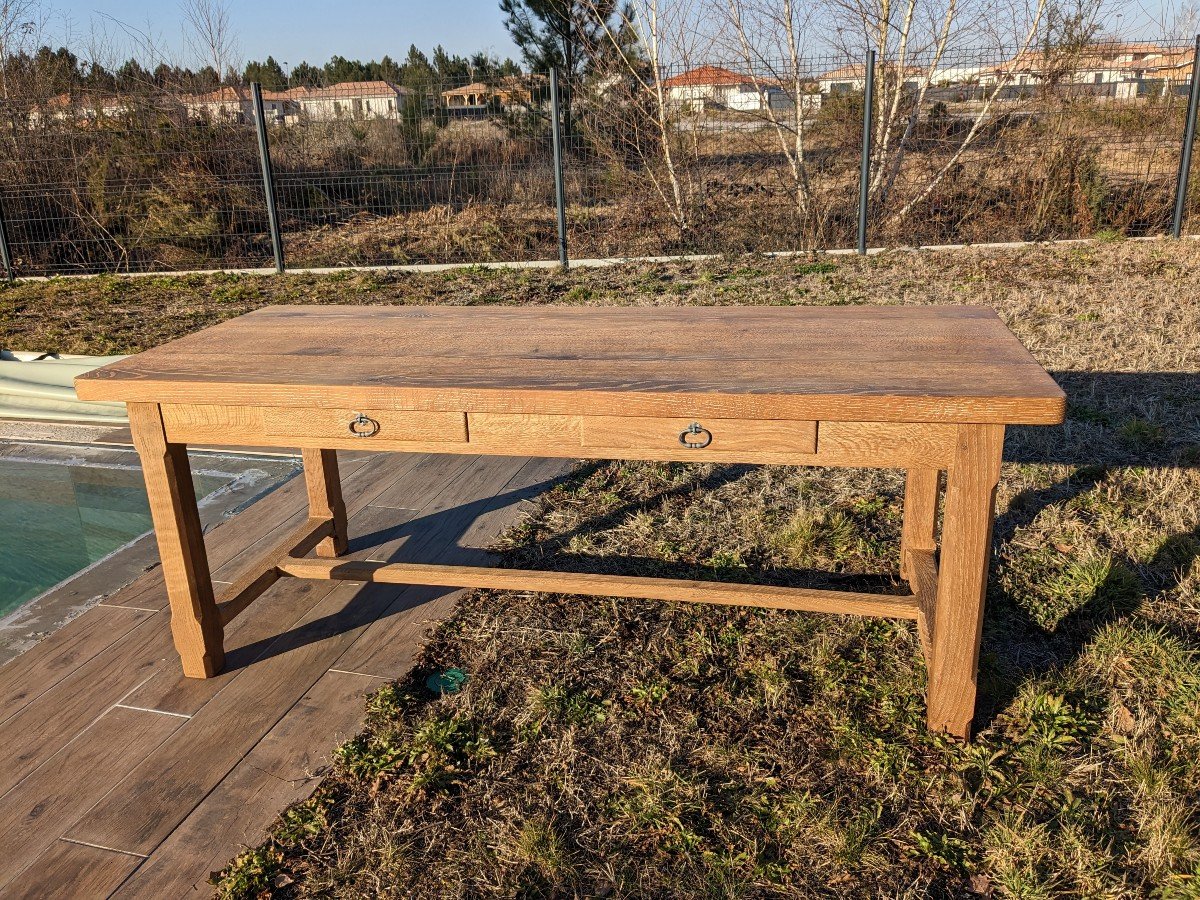 Table De Ferme En Chêne Massif