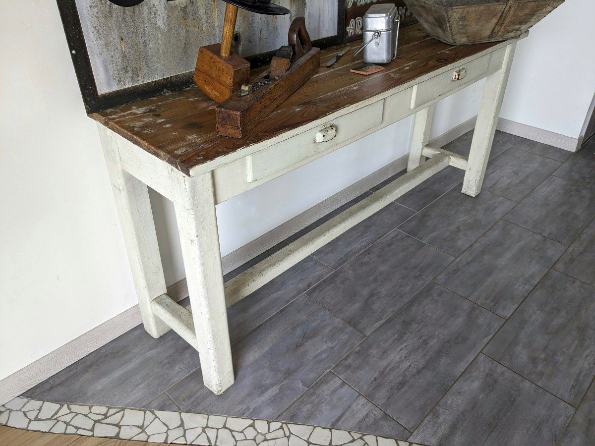 Farm Console Table Early Twentieth-photo-2