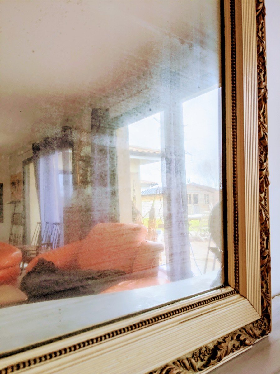 Beige And Gold Art Deco Mirror H138 Cm-photo-4