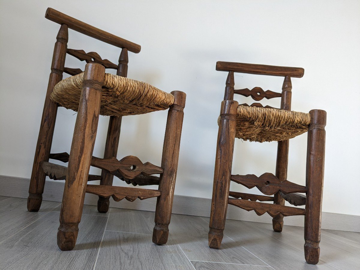 Paire De Chaises De Cheminée Charentaises-photo-7