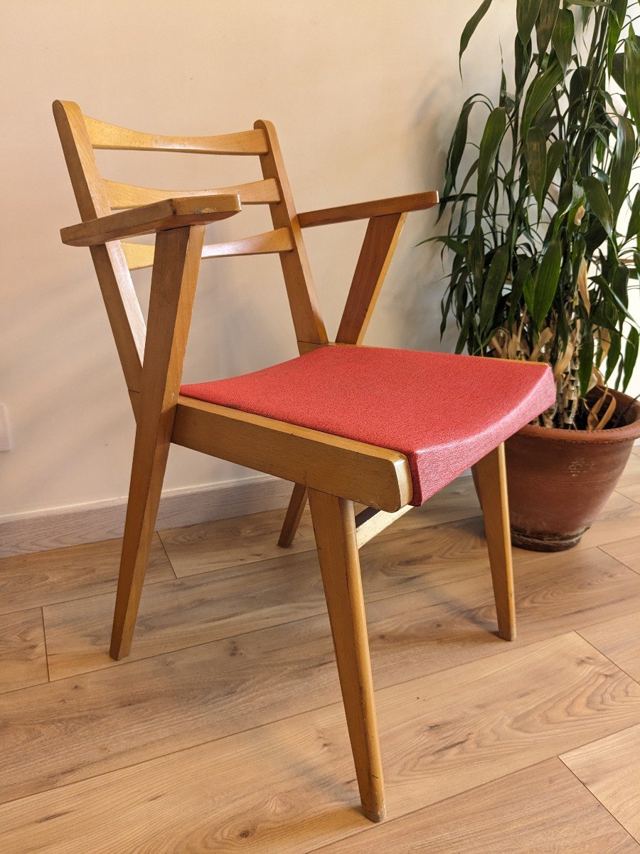 Pair Of 1950s Compass Feet Armchairs-photo-1
