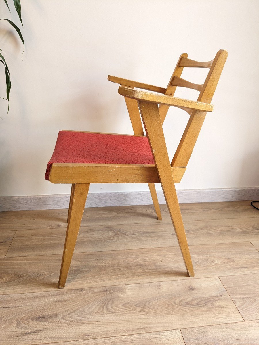 Pair Of 1950s Compass Feet Armchairs-photo-2