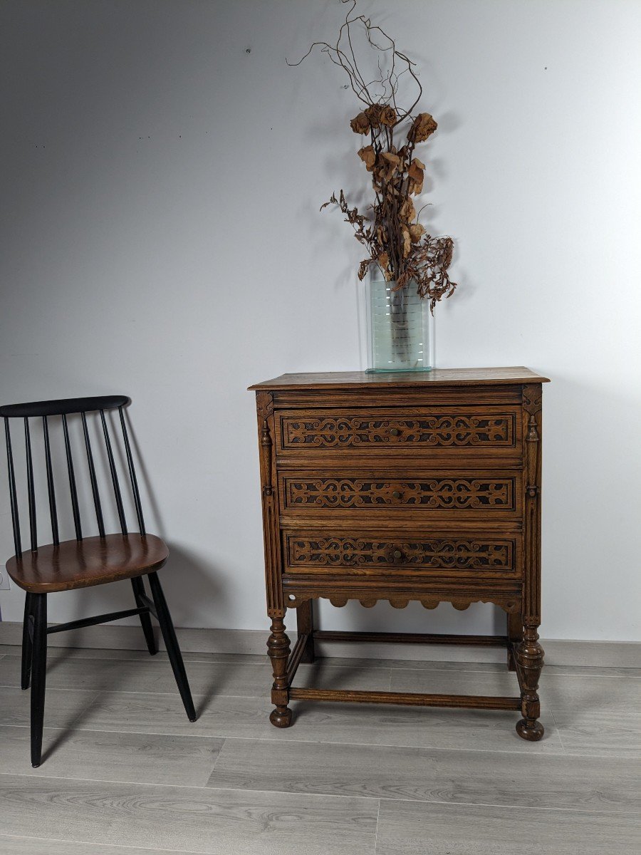 Belgian Commode With Three Drawers 19th Century-photo-2