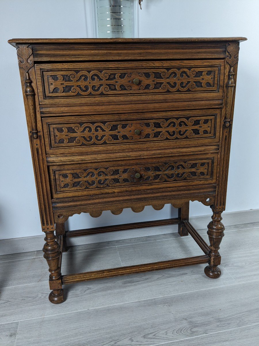 Belgian Commode With Three Drawers 19th Century-photo-3