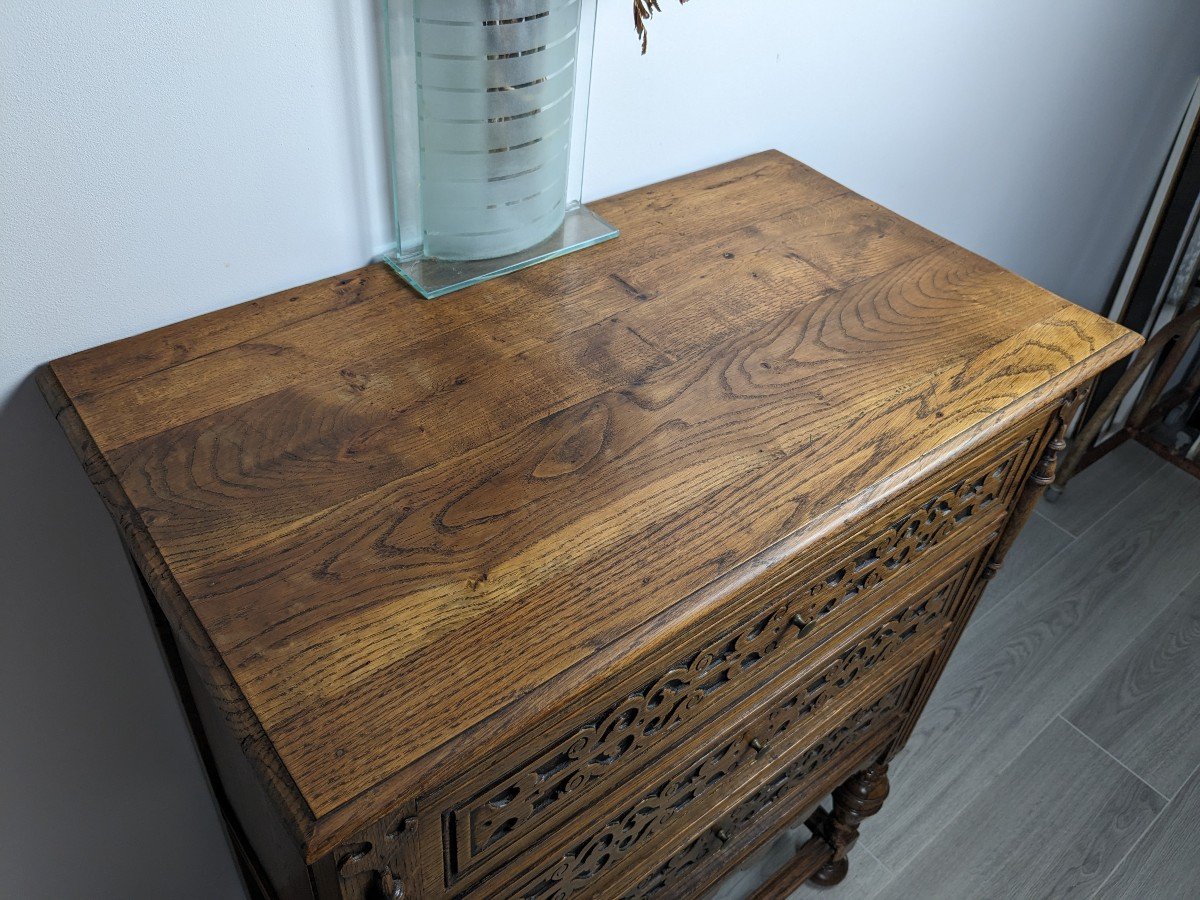 Belgian Commode With Three Drawers 19th Century-photo-4