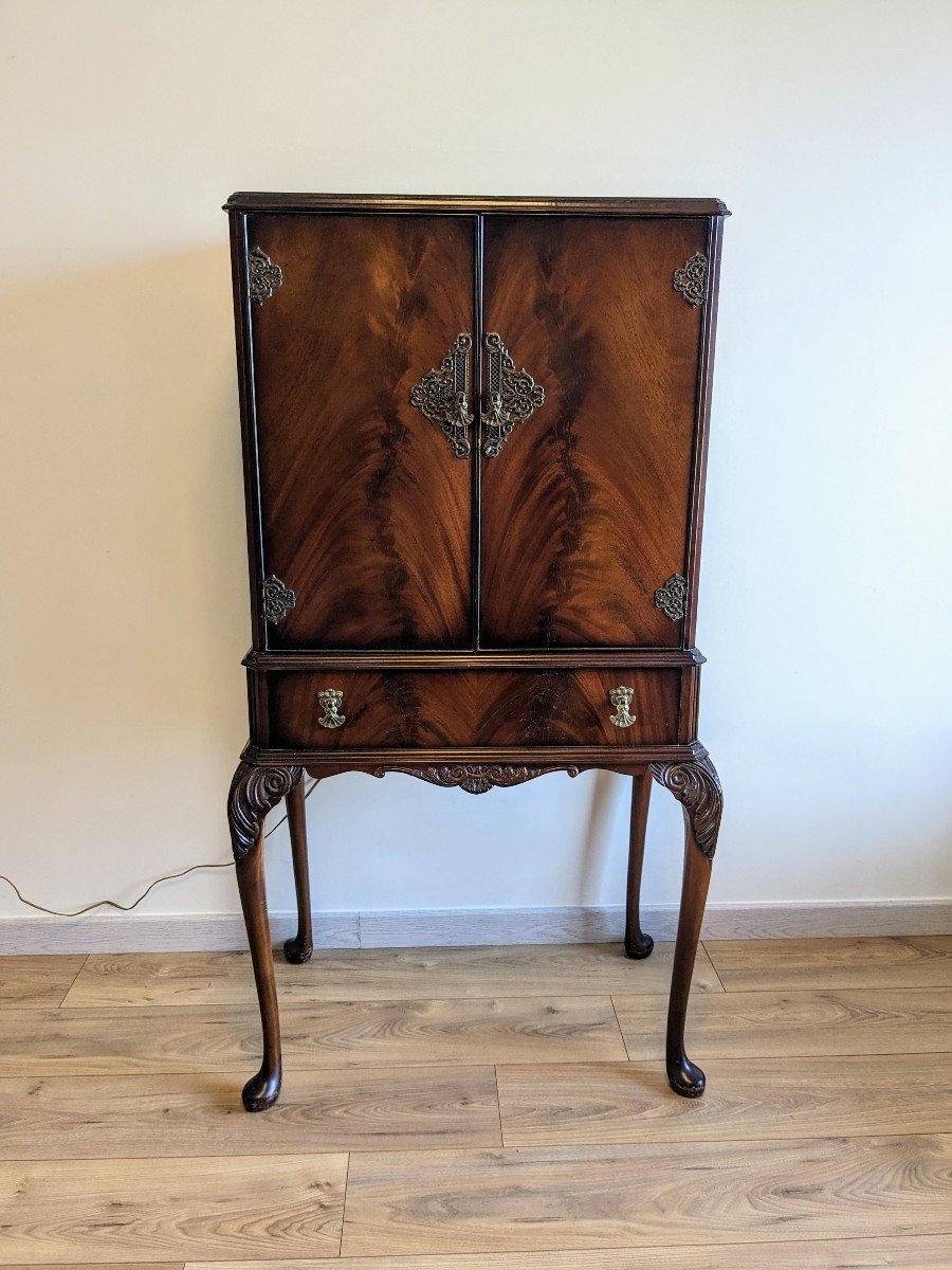 Cabinet Anglais Style Chippendale En Acajou Massif Par Burton Reproductions Limited-photo-2