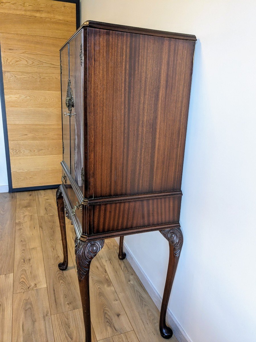 English Chippendale Style Cabinet In Solid Mahogany By Burton Reproductions Limited-photo-4