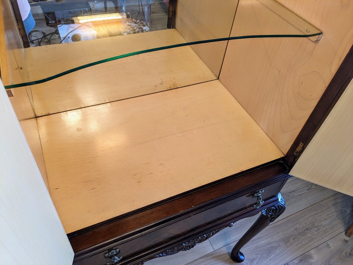 Cabinet Anglais Style Chippendale En Acajou Massif Par Burton Reproductions Limited-photo-5