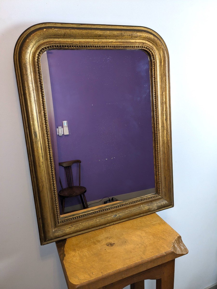 Louis Philippe Period Mirror Golden 78 X 60 Cm-photo-4