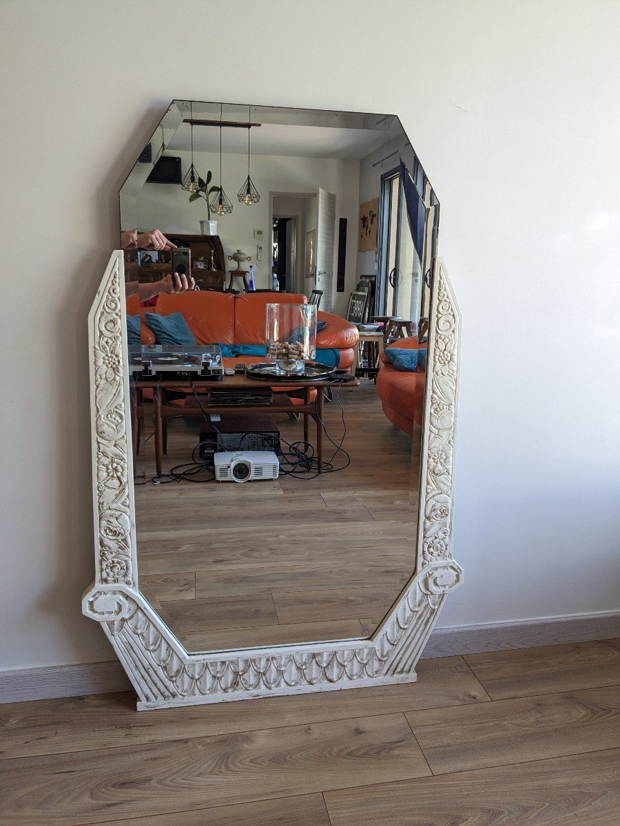 Miroir Art Deco Hexagonal 131 X 88 Cm-photo-4