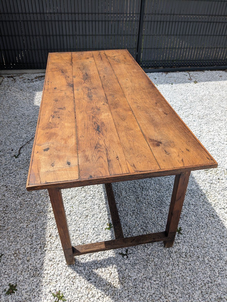 Table De Ferme En Bois Fruitier + Rallonges 240cm-photo-7