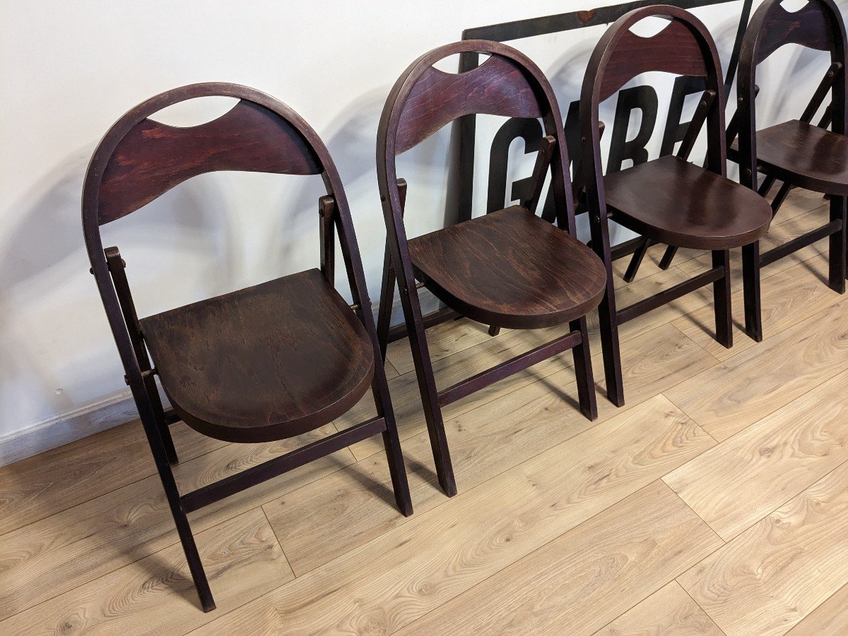 Set De 5 Chaises Pliantes B751 Par Thonet-photo-3