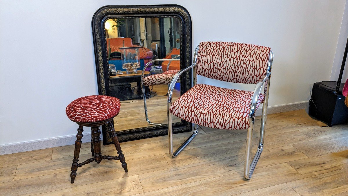 Fauteuil Vintage Par Strafor 1950-photo-6