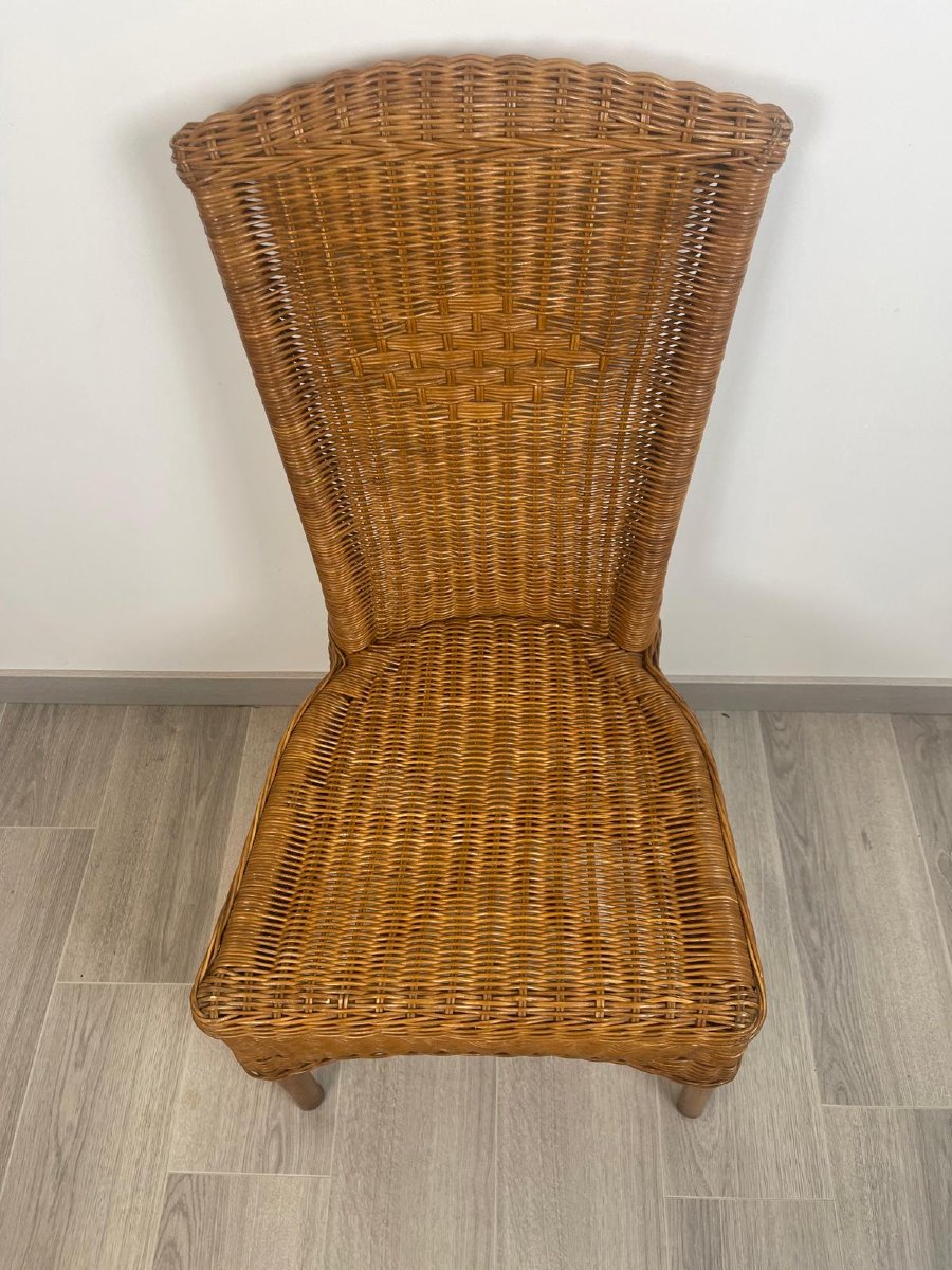 Vintage Rattan Lounge Chair (3 Pieces Available)-photo-5