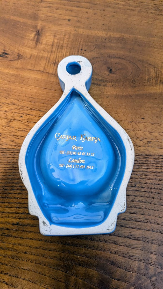Ancien Cendrier Caviar Kaspia Paris-photo-2