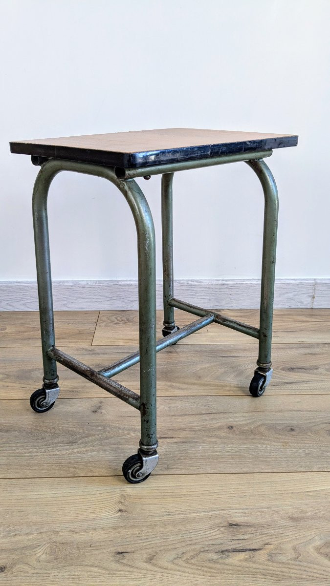 Old Industrial Rolling Table-photo-3