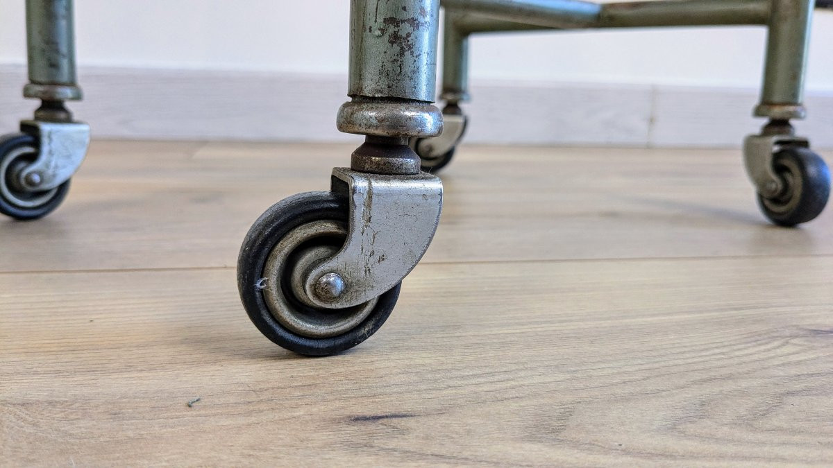 Old Industrial Rolling Table-photo-3