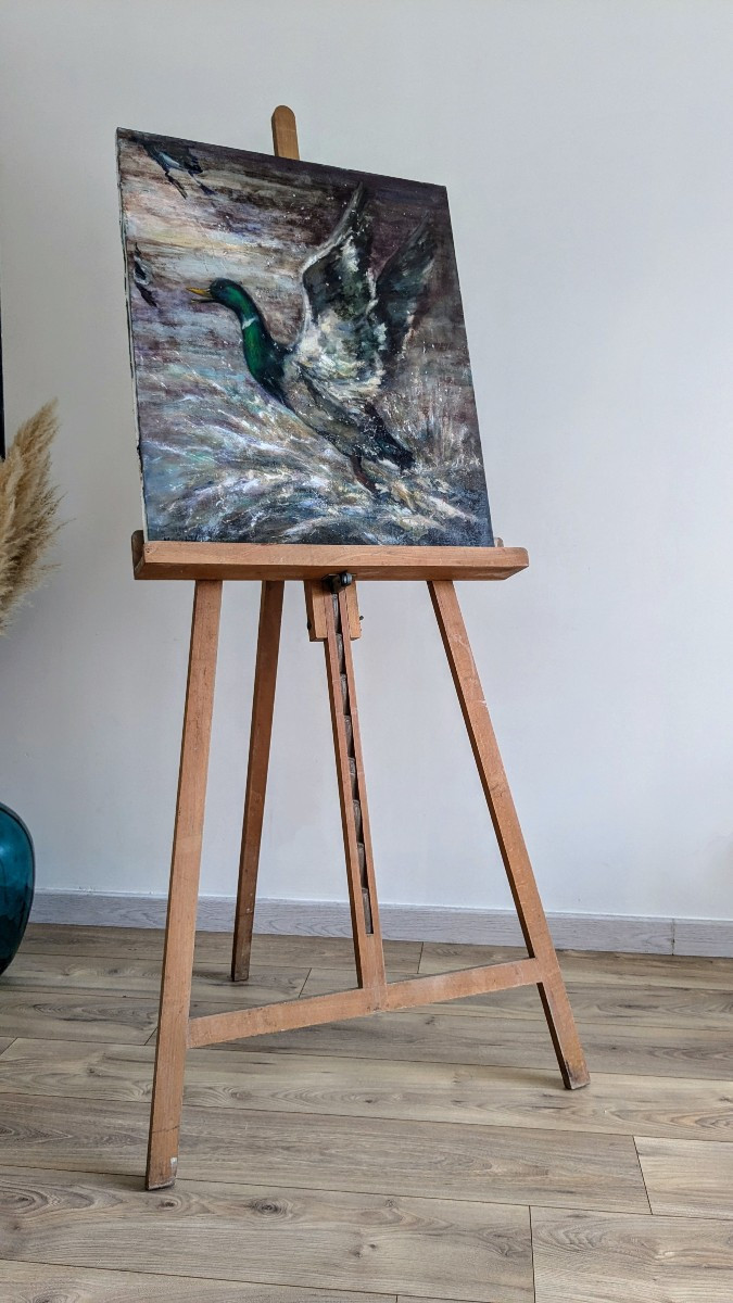 Antique Adjustable Wooden Painter's Easel