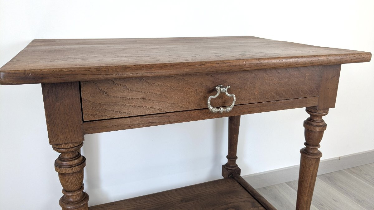 Napoleon III Style Writing Table, Solid Oak, 20th Century-photo-2