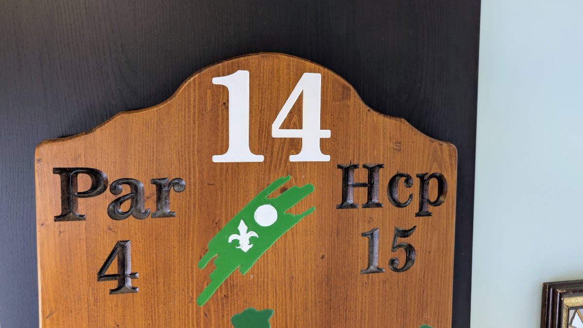 Large Antique Golf Wall Sign - Canadian Clubhouse Style-photo-4