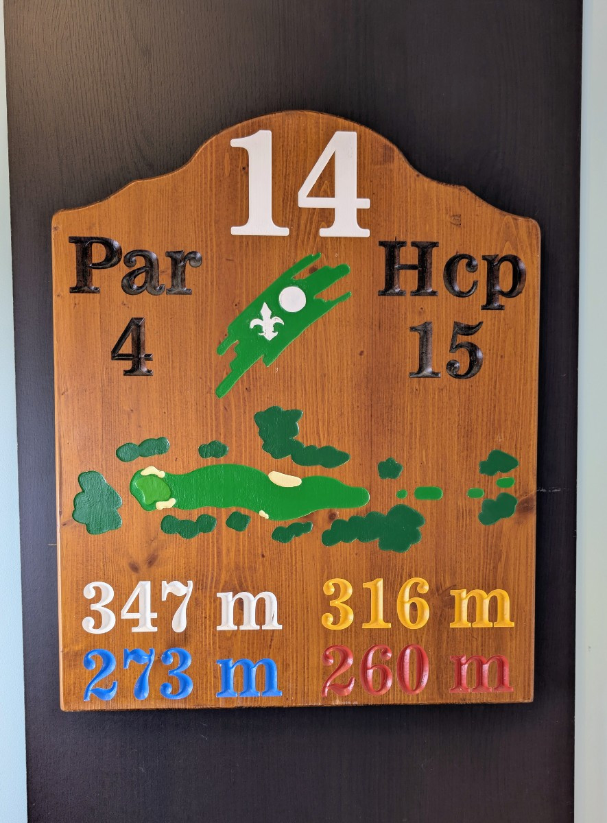 Large Antique Golf Wall Sign - Canadian Clubhouse Style