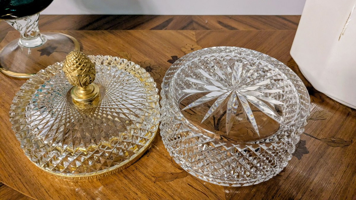 Ancienne bonbonnière en cristal — dans le goût de Baccarat, un souffle d’élégance-photo-8