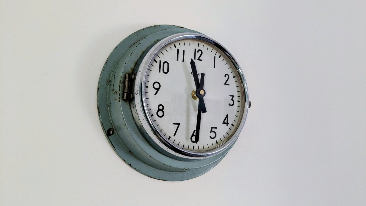 Citizen Factory Clock From The 1950s, Industrial System-photo-2