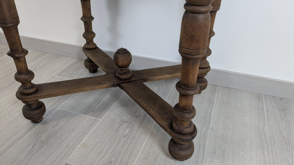 Napoleon III Period Side Or Writing Table In Turned Wood – 19th Century-photo-1