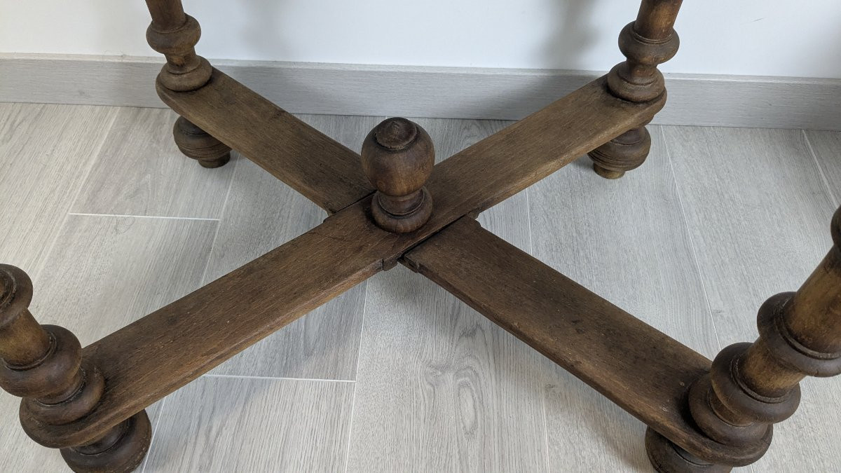 Napoleon III Period Side Or Writing Table In Turned Wood – 19th Century-photo-2