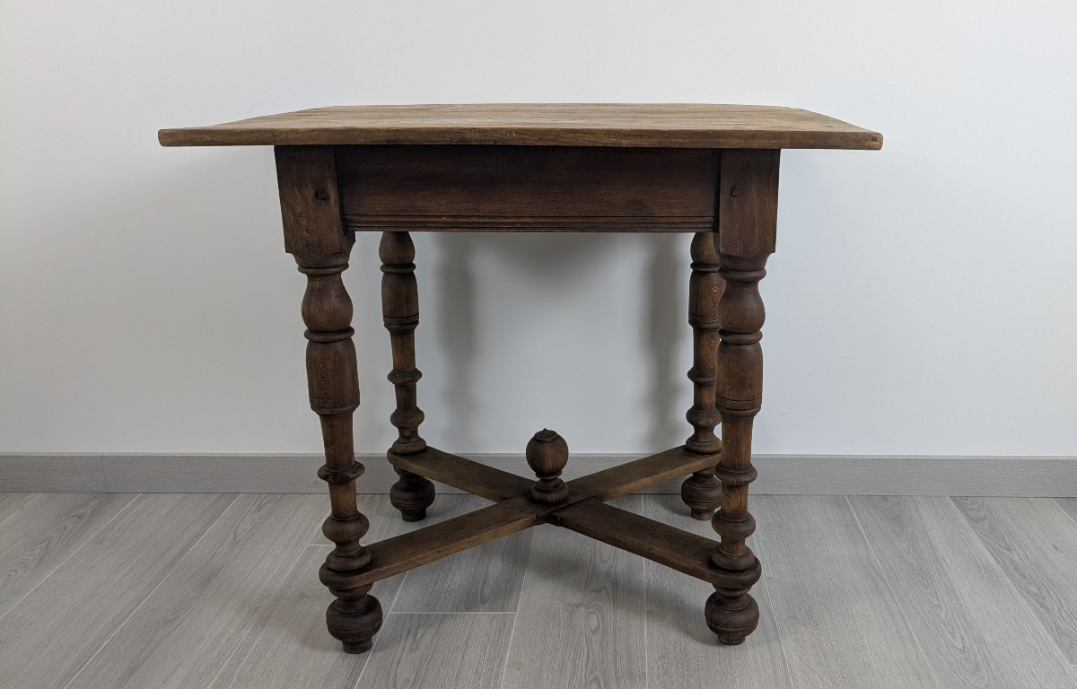 Napoleon III Period Side Or Writing Table In Turned Wood – 19th Century