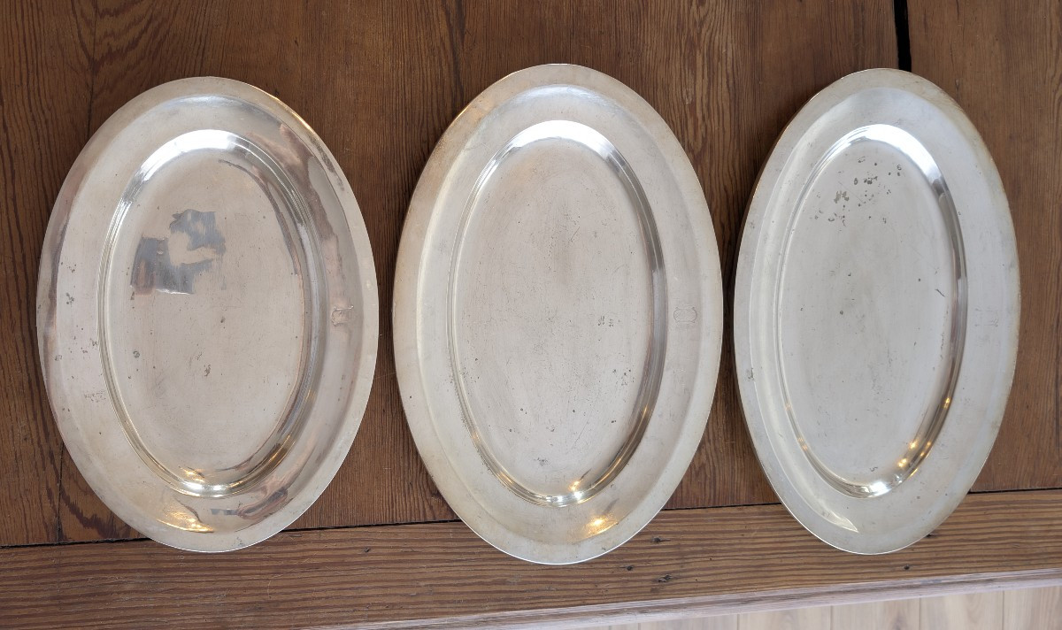 Set Of Three Christofle Silver-plated Dishes – French Silversmith