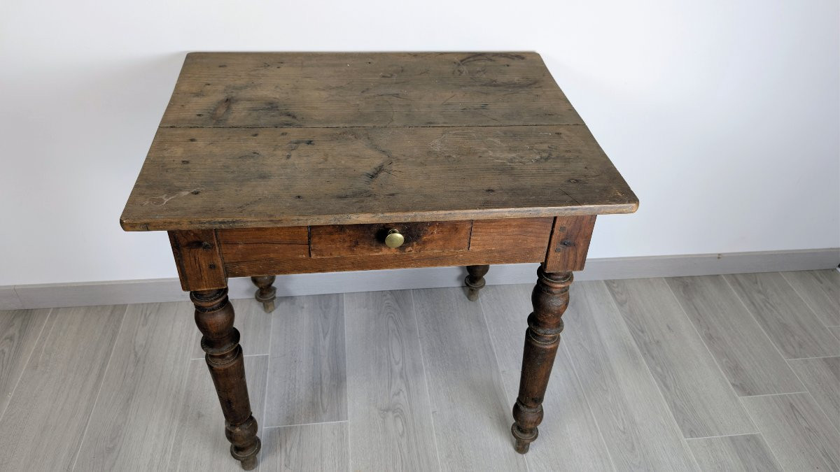 Table à écrire Napoléon III en bois, travail du XIXe siècle-photo-3