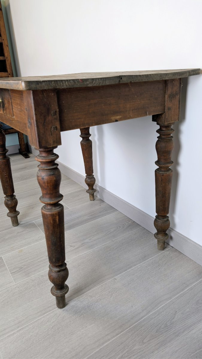 Table à écrire Napoléon III en bois, travail du XIXe siècle-photo-3