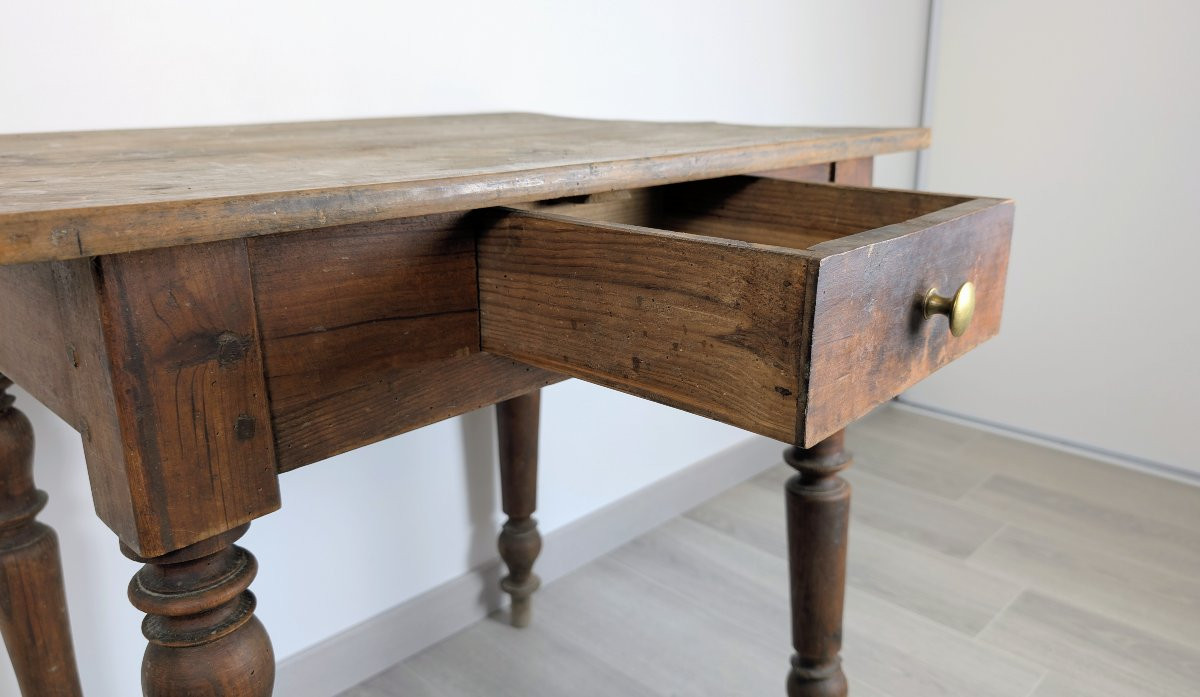 Table à écrire Napoléon III en bois, travail du XIXe siècle-photo-6