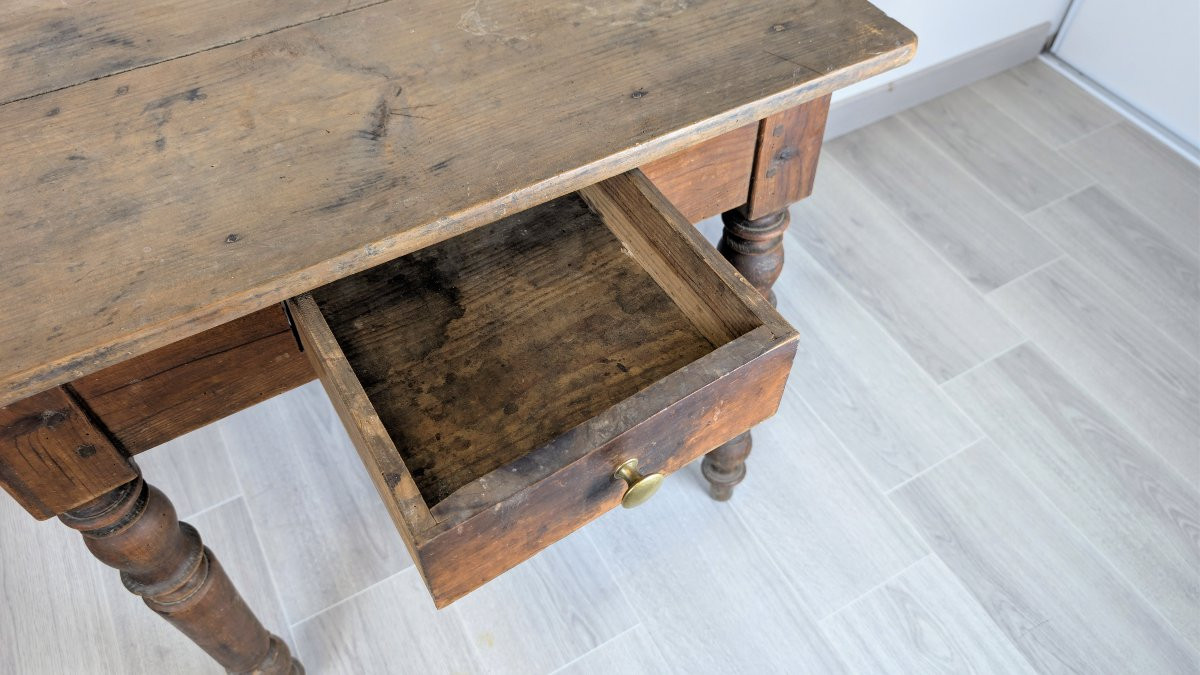 Table à écrire Napoléon III en bois, travail du XIXe siècle-photo-7