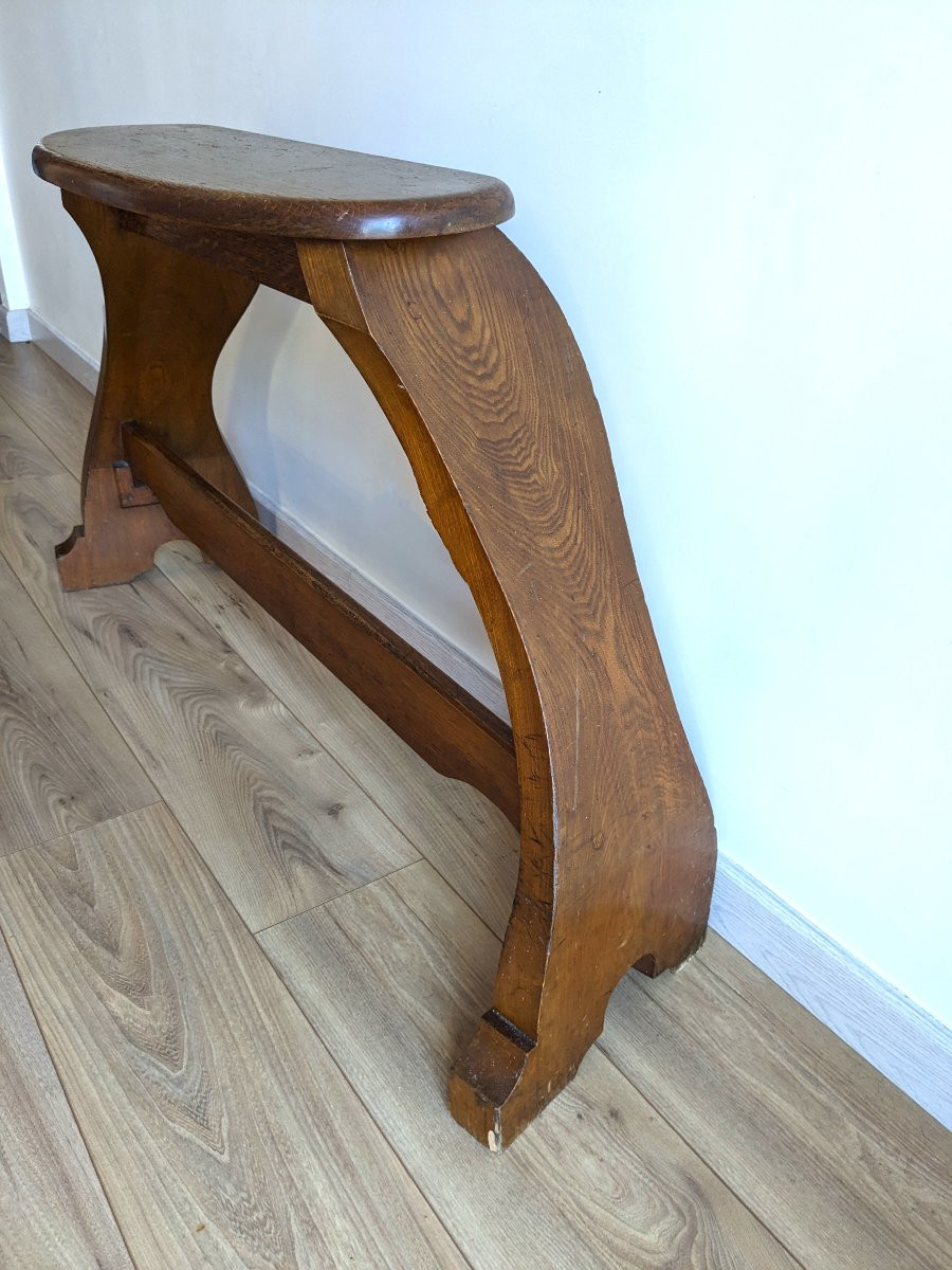 Banc d’orgue en chêne massif, époque Art nouveau-photo-1