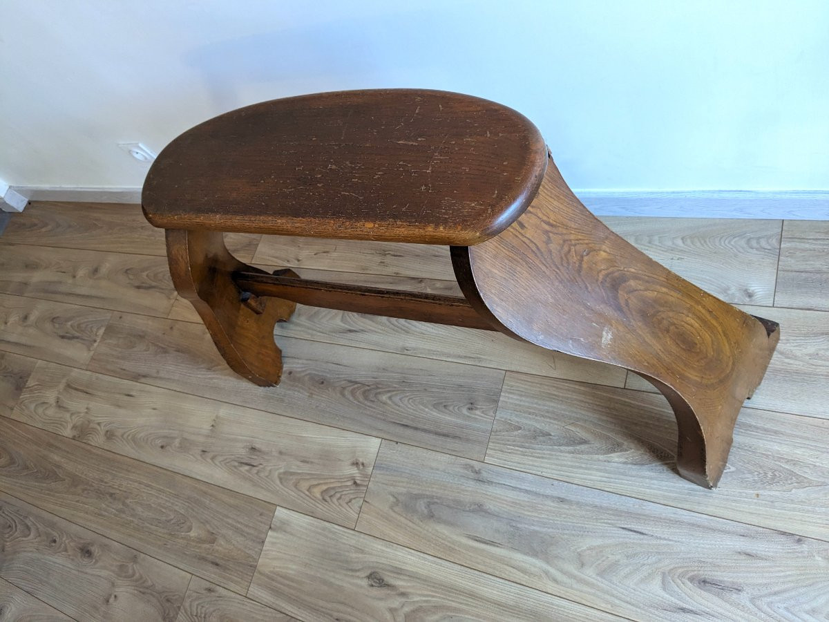 Banc d’orgue en chêne massif, époque Art nouveau-photo-6