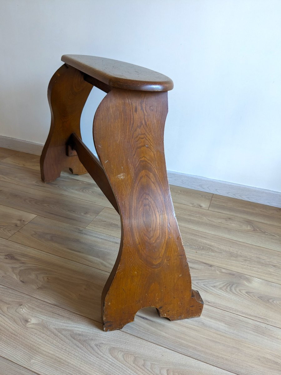 Banc d’orgue en chêne massif, époque Art nouveau-photo-7