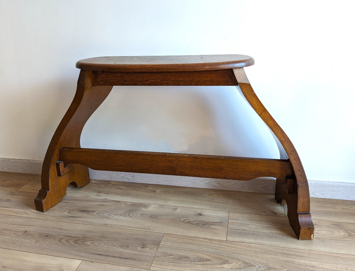 Banc d’orgue en chêne massif, époque Art nouveau