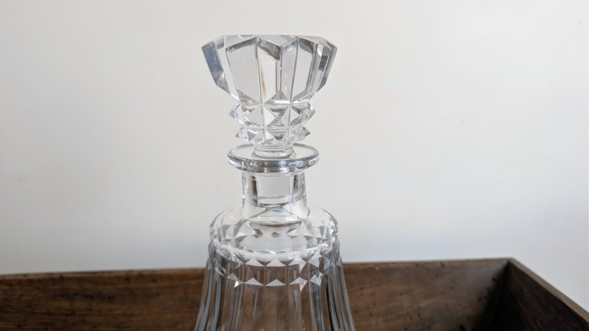 7-piece Baccarat Crystal Digestif Service, French Work-photo-2