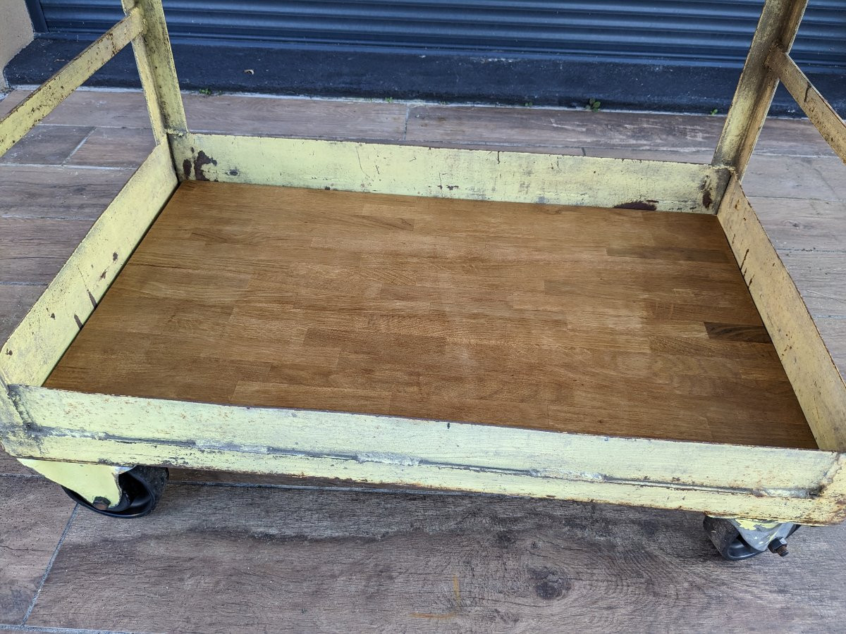 Renault Workshop Cart, Mid-twentieth Century, Beautiful Industrial Patina-photo-2